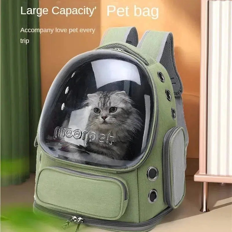 Cat Backpack Carrier,Breathable clear capsule backpack Carrier,suitable for hiking,Airline Approved Pet Travel Carrier - Property & Safety Tradings