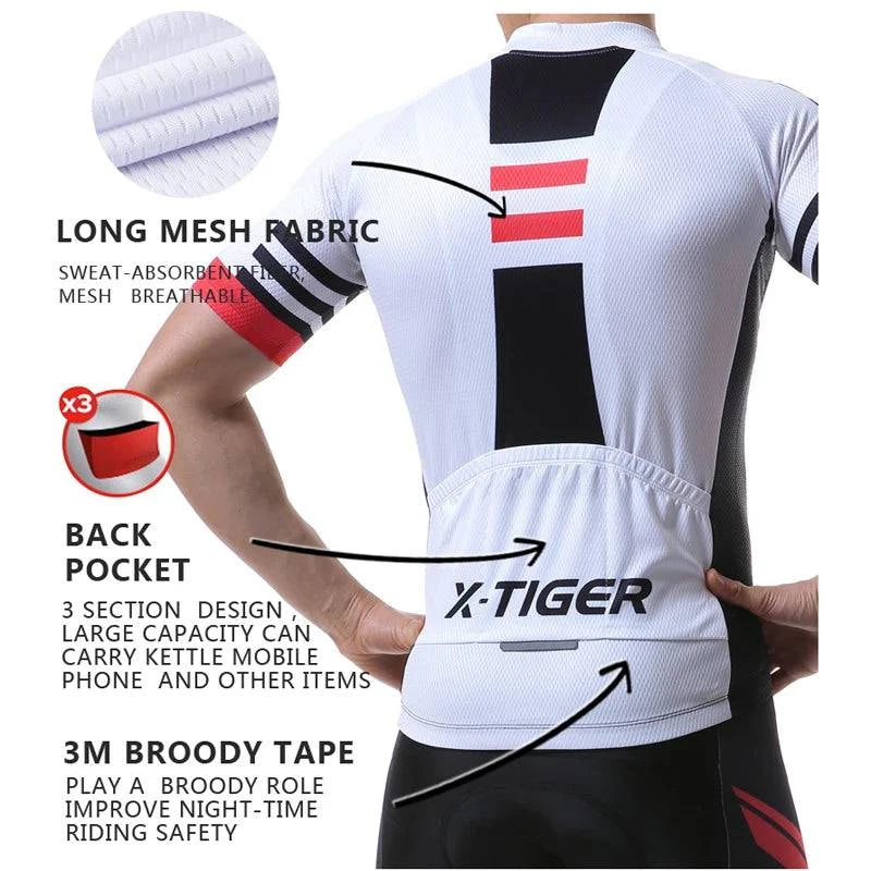 X-Tiger Cycling Sets Bike uniform Summer Cycling Jersey Set Road Bicycle Jerseys MTB Bicycle Wear Breathable Cycling Clothing - Property & Safety Tradings