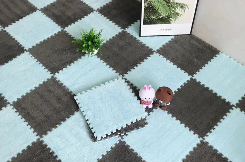 30*30cm Plush Puzzle Foam Floor Mat Children's Room Baby Play Mat Anti-slip Crawling Mat EVA Foam Puzzle Carpet Baby Gifts - PST PS Tradings