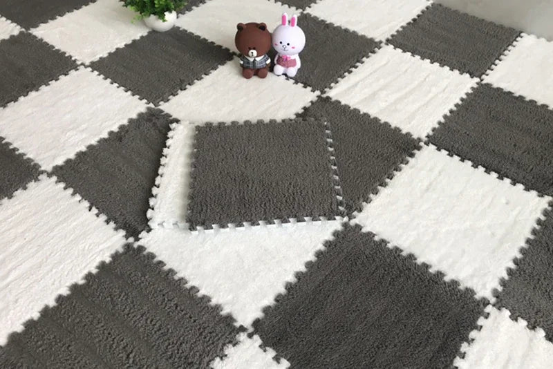 20pcs Soft Floor Mat for Kids, Stain Resistant Living Room Rug, Interlocking Puzzle Mat for Baby Crawling, Bedroom Carpet