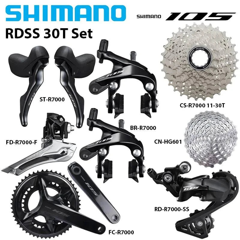 SHIMANO 105 R7000 2x11S Groupset ST SHIFT LEVER Right Left Pair 11v RD R7000 GS FD R7000 BR-R7000 FC-R7000  BBR60 CS-R7000 Set - Property & Safety Tradings