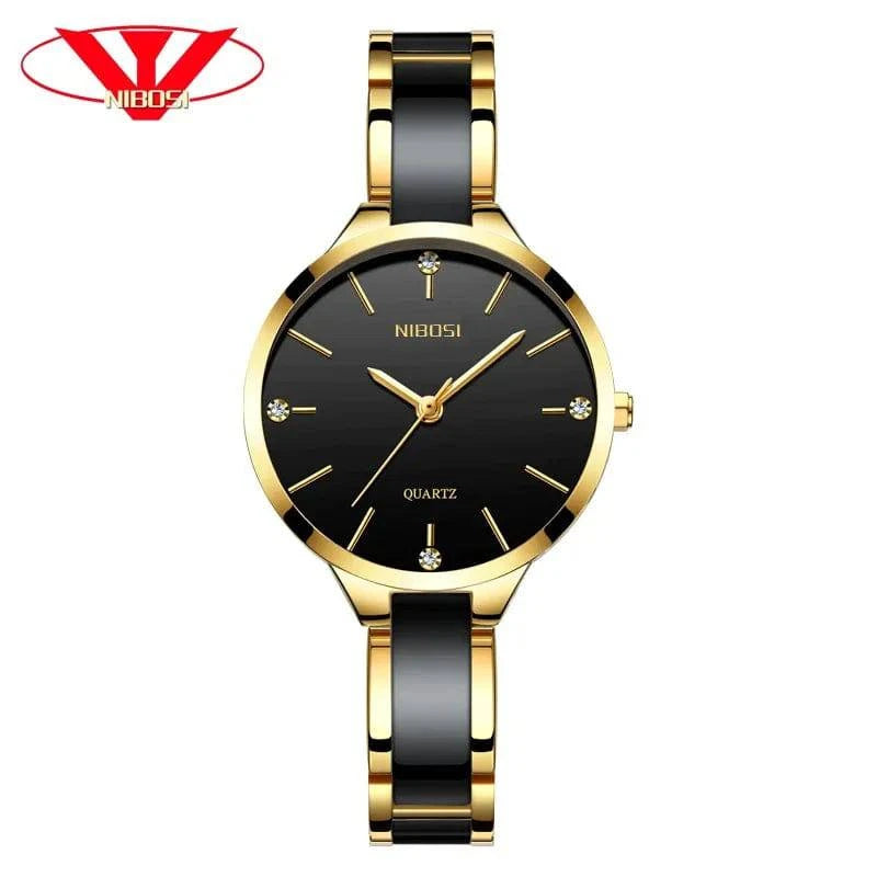 NIBOSI Women Wrist Watch Ceramic Bracelet Watches Ladies Creative Watch For Women Female Clock Relogio Feminino Montre Femme - Property & Safety Tradings