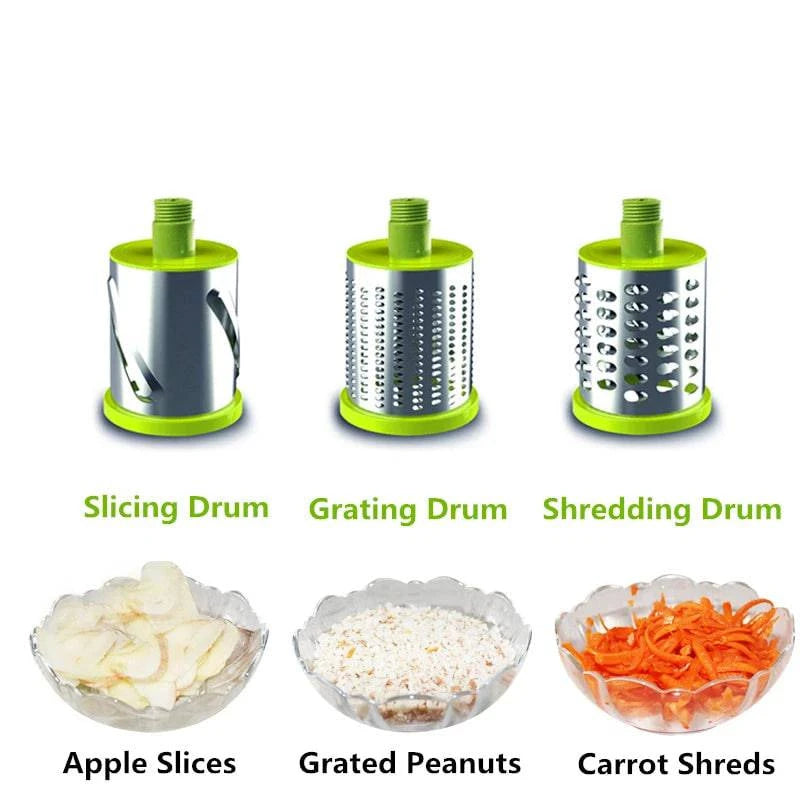 LMETJMA Rotary Spiralizer Vegetables Slicer Cheese Vegetable Grater Shredder Zucchini Noodle Maker Spaghetti Spiralizer KC0089 - Property & Safety Tradings