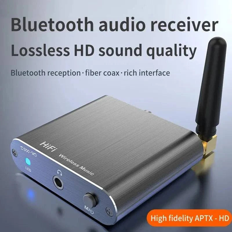 AptX-HD Bluetooth 5.2 Receiver HIFI Music Wireless Audio Adapter with 3.5mm Aux Toslink/Coaxial Output For Speaker Amplifer Car - Property & Safety Tradings