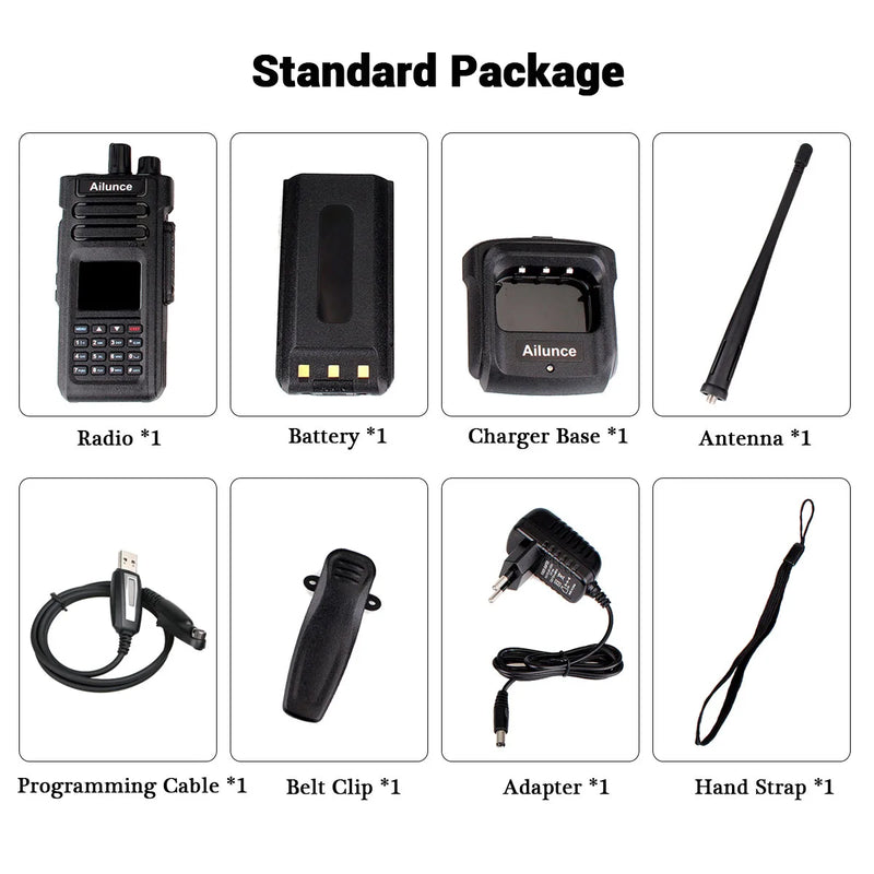 Ailunce HD1 DMR Digitales Walkie-Talkie, Amateurfunk, große Reichweite, Zwei-Wege-Radio, Walkie-Talkie, GPS, VHF, UHF, Dualband-Transceiver