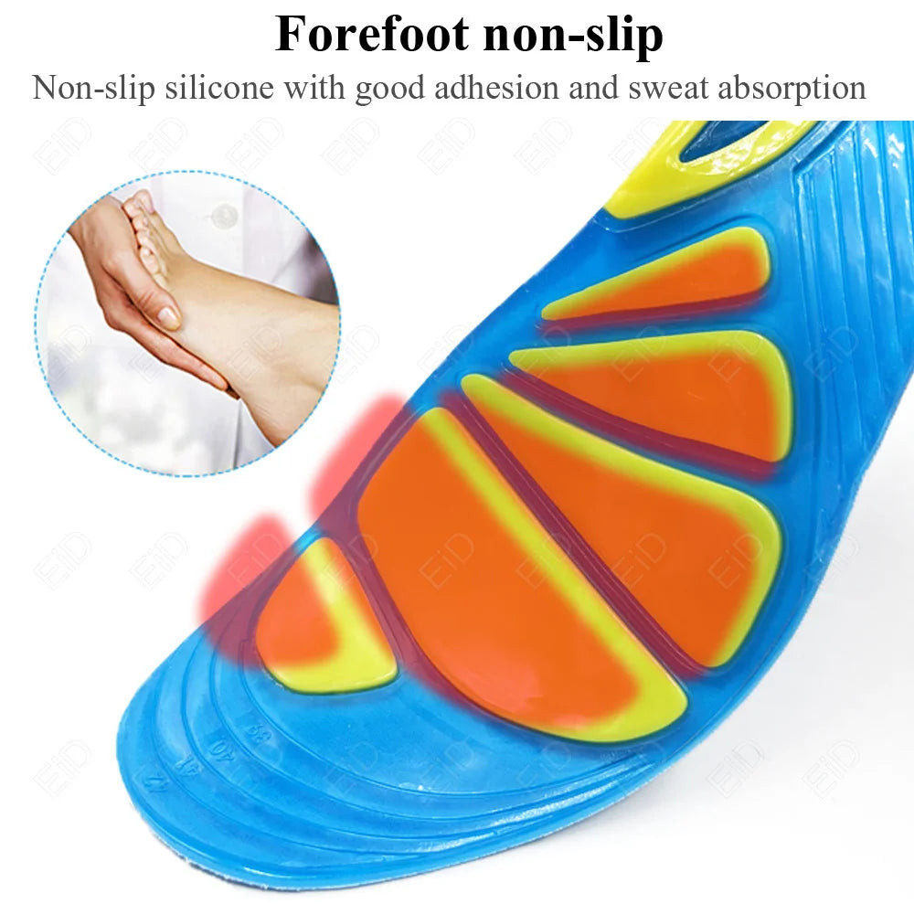 EiD Silicon Gel Insoles Foot Care for Plantar Fasciitis orthopedic Massaging Shoe Inserts Shock Absorption Shoe pad Unisex