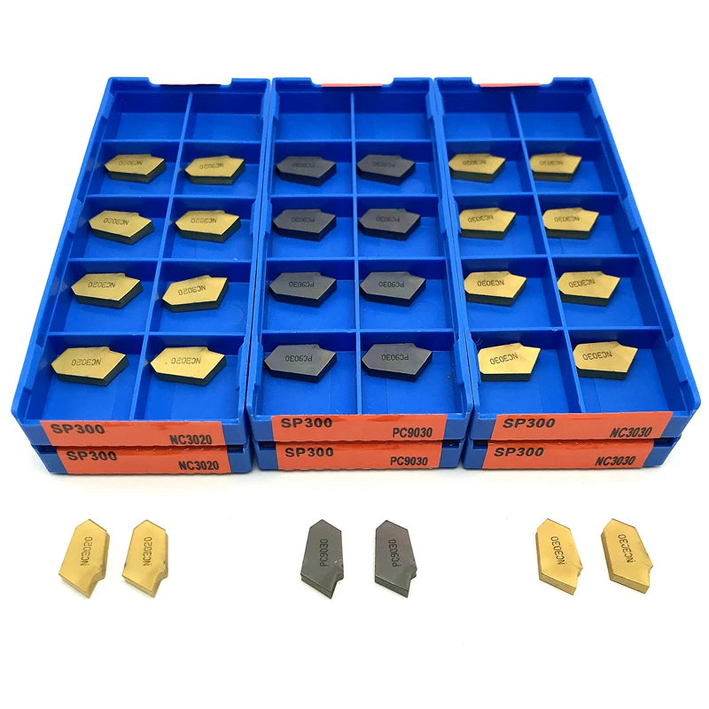 SP200 SP300 SP400 PC9030 NC3020 NC3030 Slotted Carbide Inserts Parting and Grooving Metal Tool Lathe Tool  Grooving Turning Tool