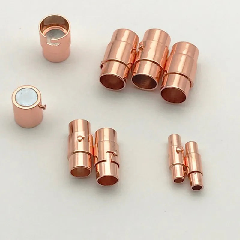 5Pcs 3/4/5/6/7/8/9/10MM Leather Cord End Cap/ Magnetic Clasp With Locking Mechanism,Connector For Bracelet Necklace Making - PST PS Tradings