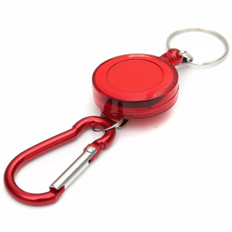 1pc Retractable Pull Key Ring ID Badge Holder Name Tag Card Holder Recoil Reel Belt Clip Gift Office Supplies - PST PS Tradings