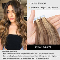 MRSHAIR Tape in Hair Extensions Human Hair Blonde Seamless Tape Hair Extensions 4x0.8cm Skin Weft PU Tape On Hair 20PCS 12"-24" - Property & Safety Tradings