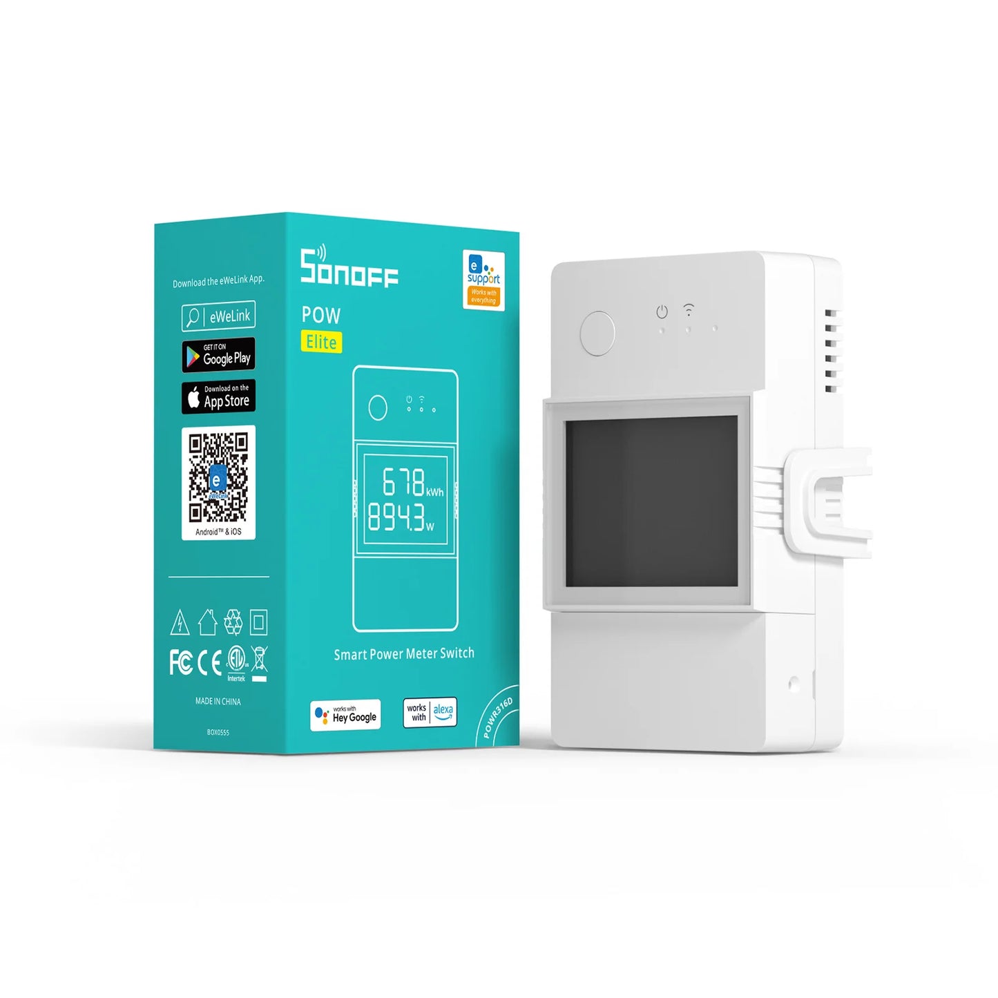 Sonoff Pow R3 16A /20A Wifi Smart Switch Höhere Genauigkeit Stromverbrauch Messen Monitor Strom Energie Verwendung Funktioniert mit Alexa