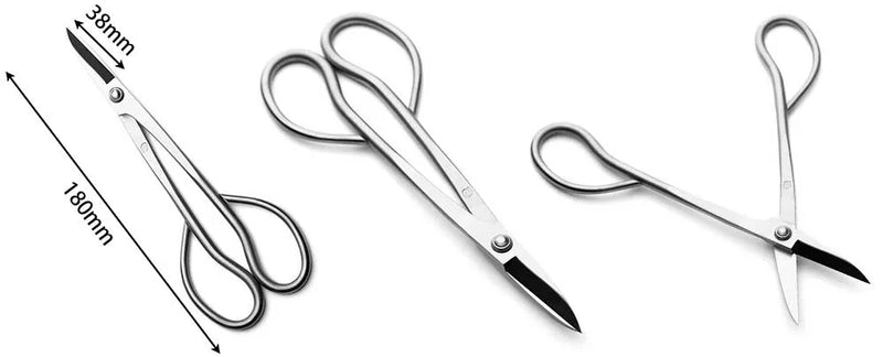 Standard Grade 180 mm Long Handle Bonsai Scissors 3Cr13 Alloy Steel Bonsai Tools