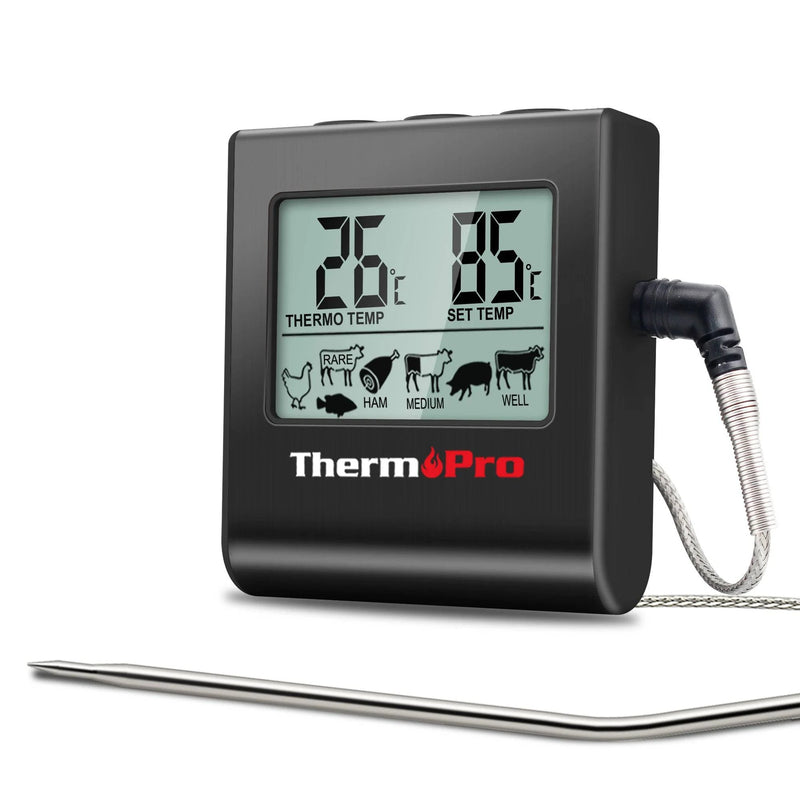 ThermoPro TP-16 Digital Thermometer For Oven Smoker Candy Liquid Kitchen Cooking Grilling Meat BBQ Thermometer and Timer - PST PS Tradings