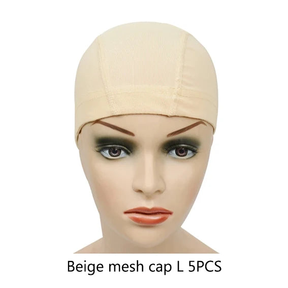 5 Pcs/lots Dome Caps Mesh Caps Wig Caps for Making Wigs Weaving Caps Hair Nets Elastic Nylon Breathable Mesh Hairnets - PST PS Tradings