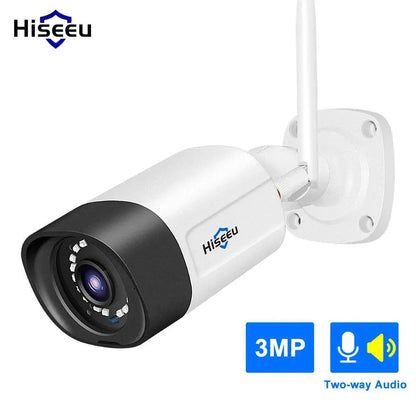 Hiseeu 3MP 5MP Wireless IP Camera Outdoor Waterproof CCTV WiFi Surveillance Security Camera P2P For Eseecloud Wireless System - Property & Safety Tradings