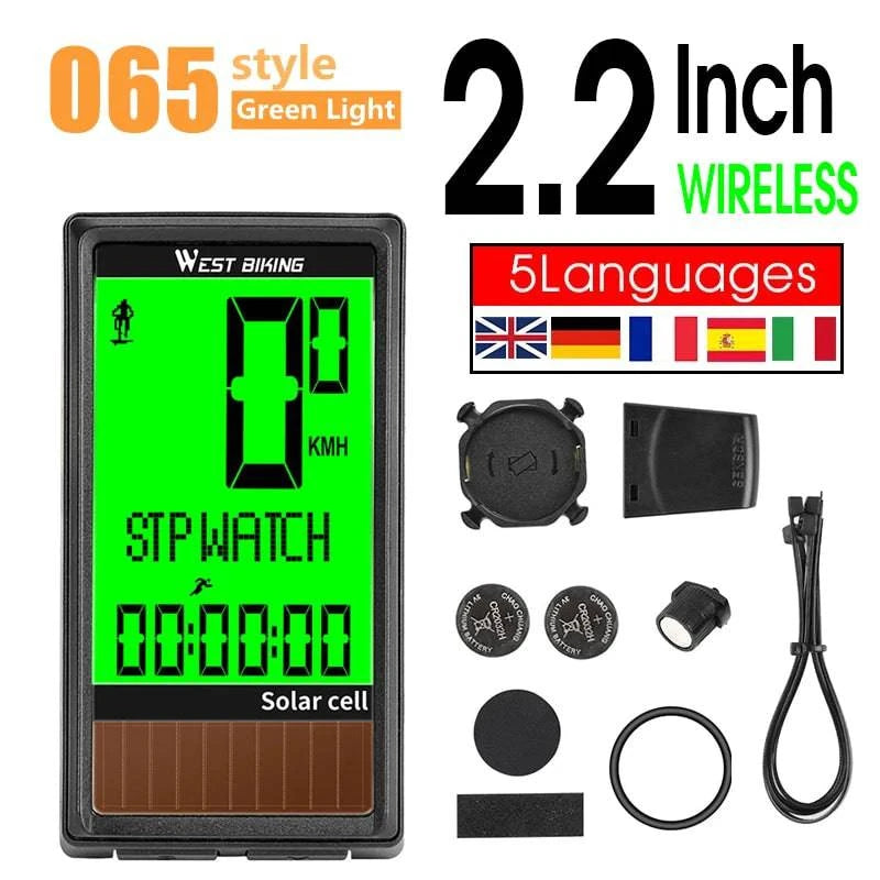 WEST BIKING 2.8 inch Bicycle Computer Large Screen Speedometer Wireless Wired Waterproof Sensor Cycling Odometer Bike Computer - Property & Safety Tradings