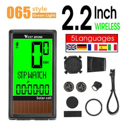 WEST BIKING 2.8 inch Bicycle Computer Large Screen Speedometer Wireless Wired Waterproof Sensor Cycling Odometer Bike Computer - PST PS Tradings