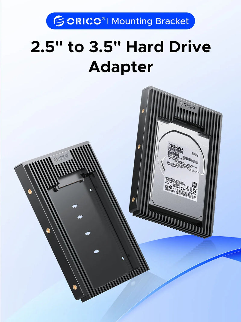 ORICO 2.5 SATA mSATA NGFF to 3.5 Hard Drive Caddy Standard 2.5 to 3.5 Inch Hard Drive Caddy SATA 3.0 Fast Transfer Speed-Black - PST PS Tradings