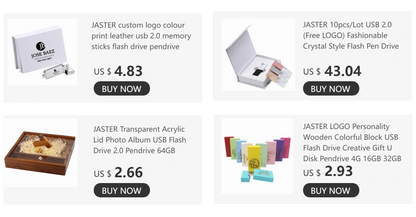 JASTER Maple Photo Album Wood USB+Box Memory Stick Pendrive 8GB 16GB 32GB 64GB 128GB Photography Gift Free LOGO (170*170*35 MM) - PST PS Tradings