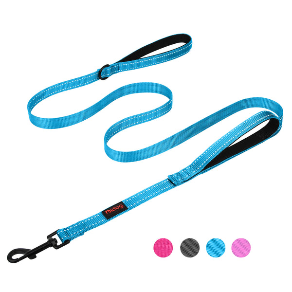 5ft Double Handle Nylon Padded Dog Leash Reflective Pet Leashes Lead for Medium Lagre Dogs Walking Training Dog Accessories - PST PS Tradings