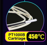 Trianglelab PT1000 Thermistor Cartridge for 3D printer Volcano/ v6 heater block UPTO 450C PEEK PEI PT100 printing