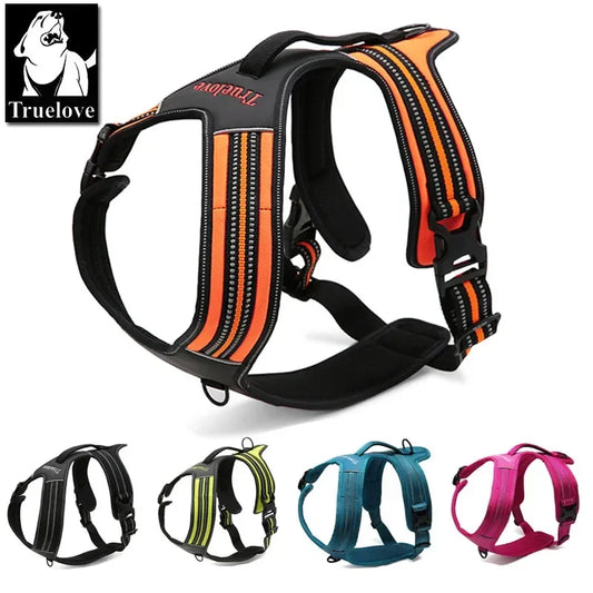 Truelove Sport Nylon Reflektierende Keine Pull Hund Harness Outdoor Abenteuer Pet Weste mit Griff xs bis xl 5 farben in lager fabrik