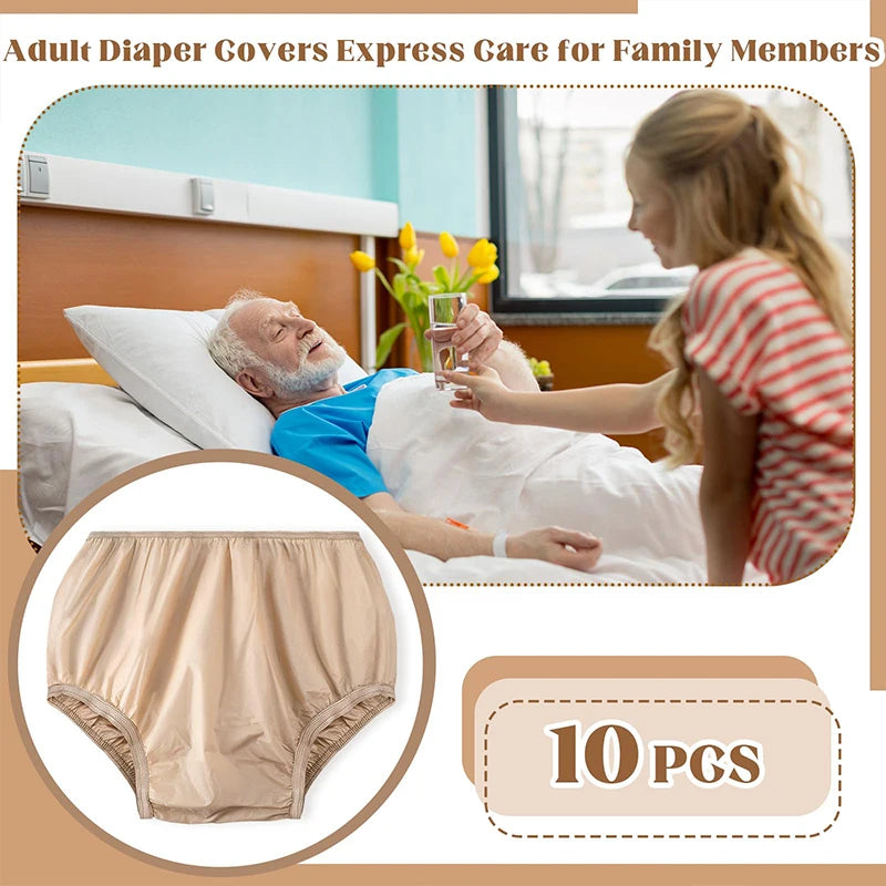 Reusable Diapers Covers for Adults Waterproof EVA Cloth Diaper Nappy Cover Adult Elderly Incontinence Plastic Pants Underwear - PST PS Tradings