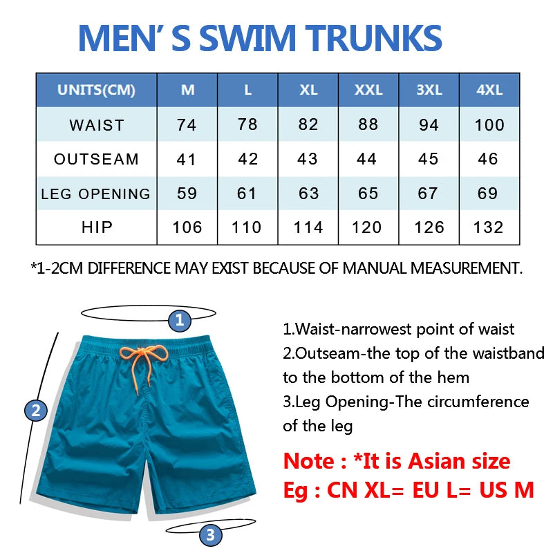 ESCATCH Man Swimwear Swim Shorts Trunks Beach Board Shorts Swimming Pants Swimsuits Mens Running Sports Surffing Shorts - PST PS Tradings