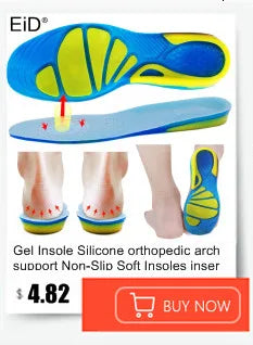 EiD Silicon Gel Insoles Foot Care for Plantar Fasciitis orthopedic Massaging Shoe Inserts Shock Absorption Shoe pad Unisex