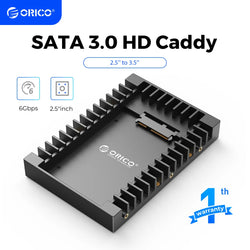 ORICO 2.5 SATA mSATA NGFF to 3.5 Hard Drive Caddy Standard 2.5 to 3.5 Inch Hard Drive Caddy SATA 3.0 Fast Transfer Speed-Black - PST PS Tradings