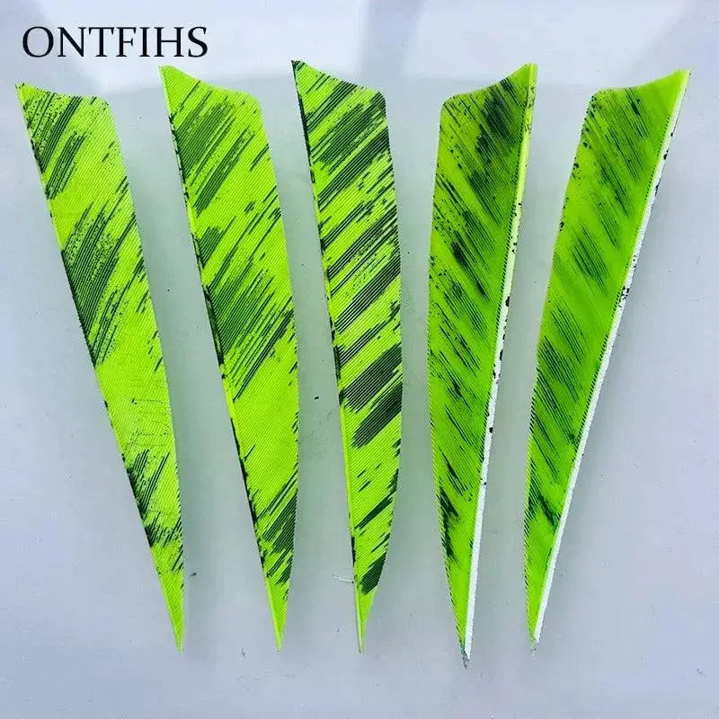 25 Pcs 4 Inch Hunting Arrow Feather Shield Cut Archery Real Turkey Cut Fetches Feathers for Arrows DIY - Property & Safety Tradings