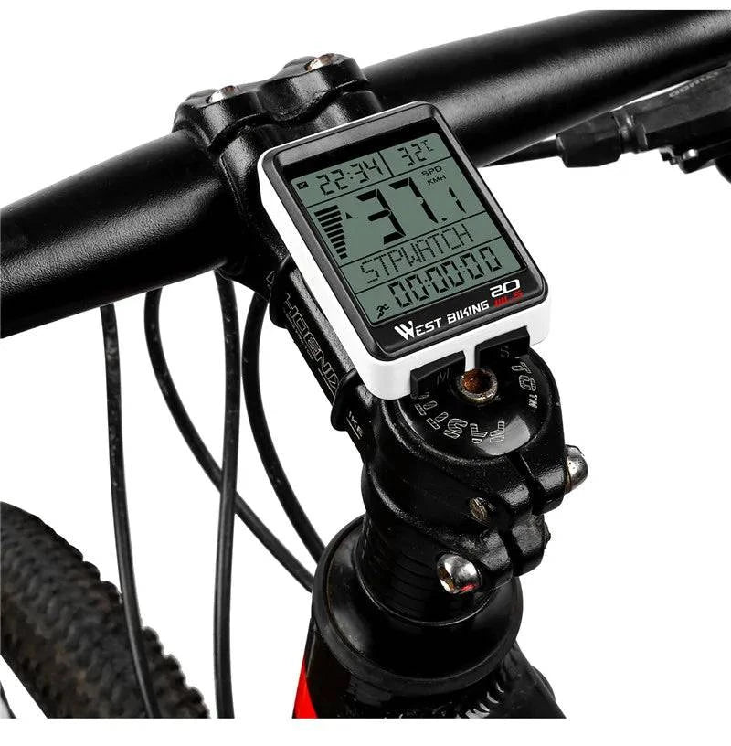 WEST BIKING 2.8 inch Bicycle Computer Large Screen Speedometer Wireless Wired Waterproof Sensor Cycling Odometer Bike Computer - Property & Safety Tradings