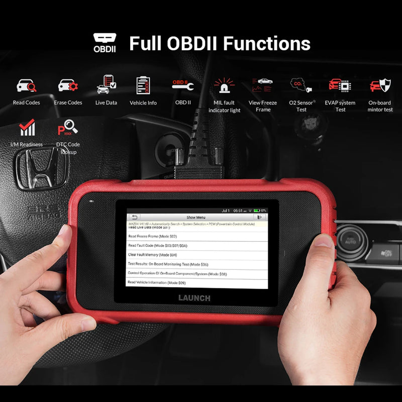 LAUNCH X431 CRP129E / CRP129E V2.0 Car OBD2 Diagnostic Tools ENG ABS SRS AT Oil SAS EPB TPMS DPF Reset Auto Scanner Free Update - PST PS Tradings