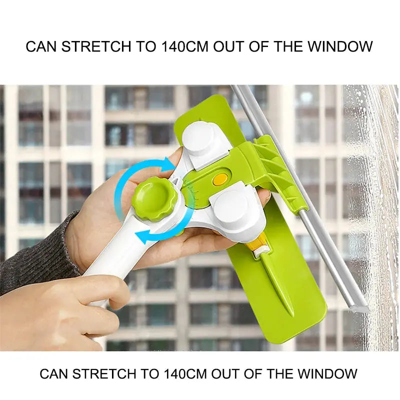 Eworld Hot Upgraded Telescopic High-rise Window Cleaning Glass Cleaner Brush For Washing Window Dust Brush Clean Windows Hobot - Property & Safety Tradings