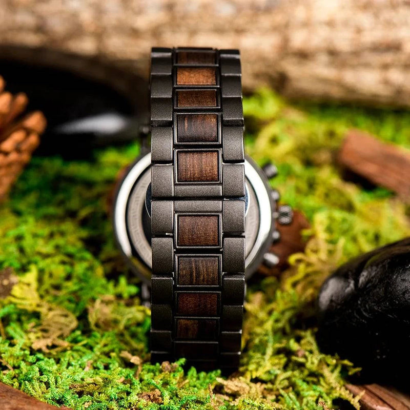 BOBO BIRD Wood Men Watch Relogio Masculino Top Brand Luxury Stylish Chronograph Military Watches Timepieces in Wooden Gift Box - Property & Safety Tradings