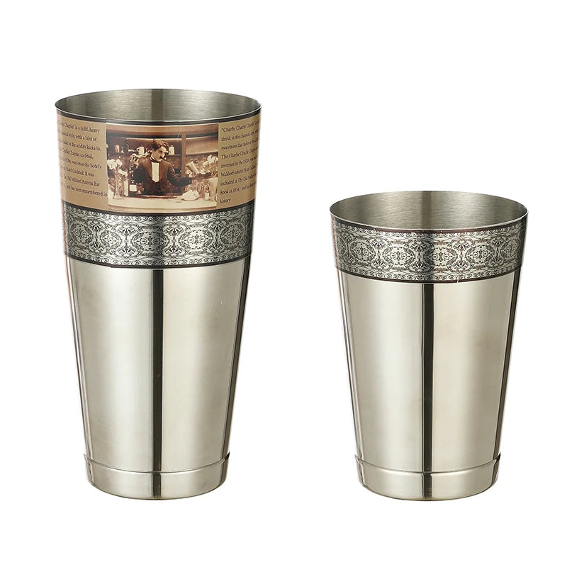 Bar Cocktail Shaker Boston Shaker: 2-piece Set: 18oz Weighted & 25oz Weighted Professional Bartender Cocktail Shaker- - PST PS Tradings