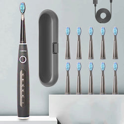 Electric Toothbrush Sonic Rechargeable Top Quality Smart Chip Toothbrush Head Replaceable Whitening Healthy Best Gift ! - PST PS Tradings