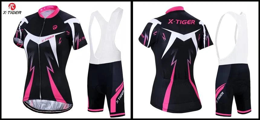 X-Tiger Women's Cycling Jersey Set Summer Anti-UV Cycling Bicycle Clothing Quick-Dry Mountain Female Bike Clothes Cycling Set - Property & Safety Tradings