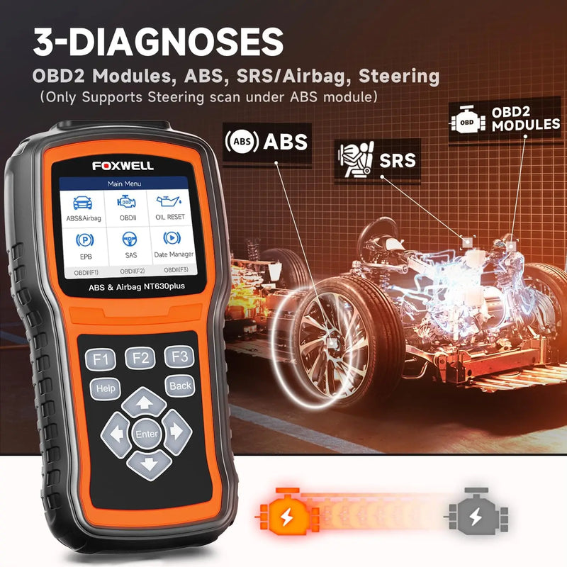 Foxwell NT630 Plus OBD2 Automotive Scanner Engine ABS SRS EPB OIL SAS Calibration Code Reader ODB OBD2 Auto Car Diagnostic Tool - PST PS Tradings