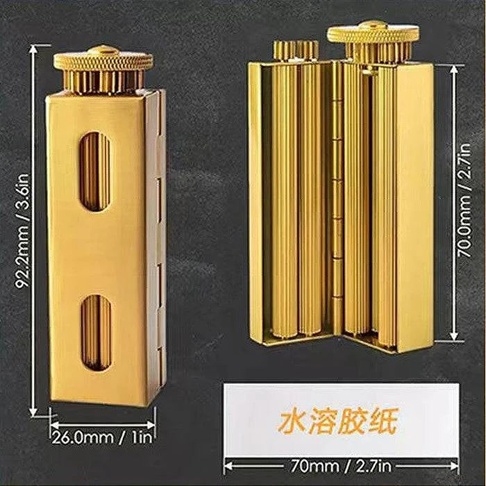 Antique Style Brass Cigarette maker Material Manual Mechanical Feeling Tobacco Rolling Machine Retro Nostalgia 70MM Paper Roller - Property & Safety Tradings