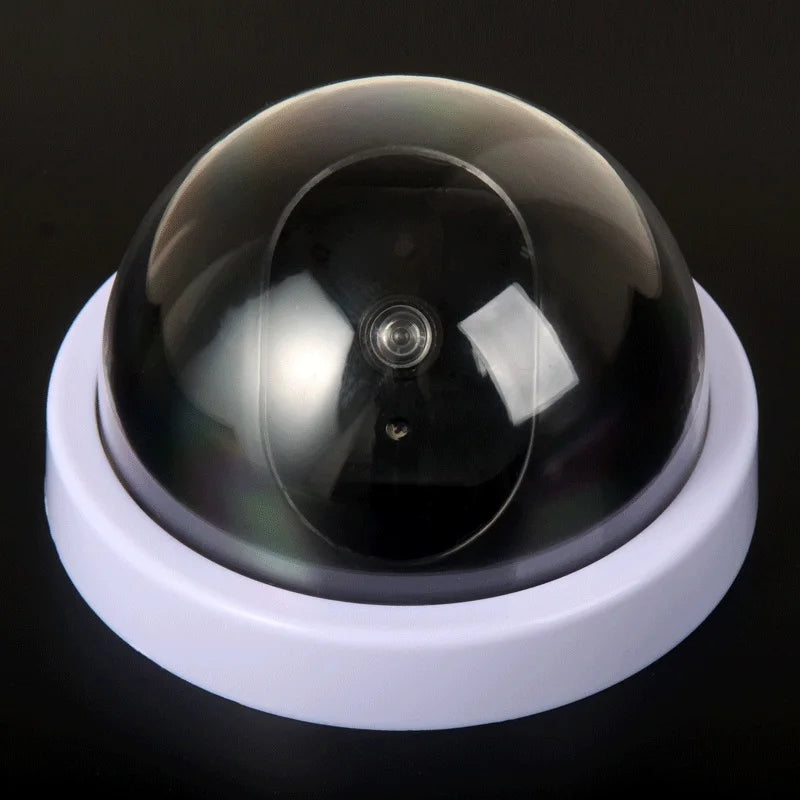 Creative Black Plastic Dome CCTV Dummy Camera Flashing Led Fake Camera Power Via AA Battery Surveillance Security System - PST PS Tradings