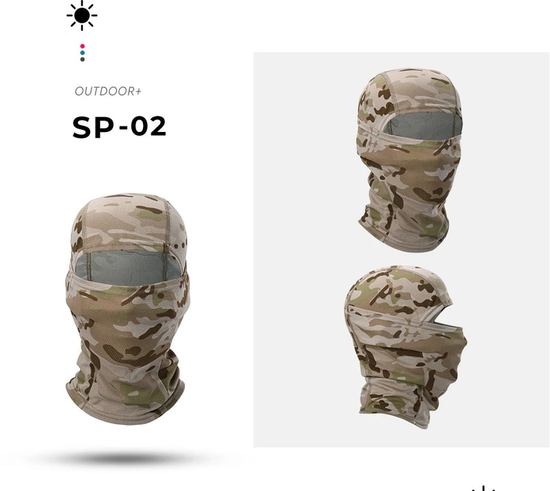 Camouflage Balaclava Full Face Breathable Full Face Scarf Mask Hiking Cycling Hunting Bike Head Cover Tactical Airsoft Cap Men - PST PS Tradings