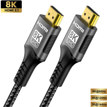 8K HDMI 2.1 Kabel 4K@120Hz 8K@60Hz 48Gbps EARC ARC HDCP Ultra High Speed HDR für RTX Videokabel PC Laptop Projektor HD TV PS5