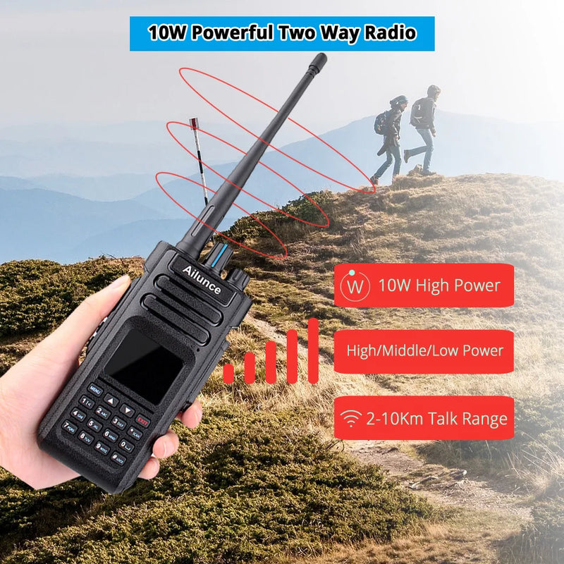 Ailunce HD1 DMR Digitales Walkie-Talkie, Amateurfunk, große Reichweite, Zwei-Wege-Radio, Walkie-Talkie, GPS, VHF, UHF, Dualband-Transceiver