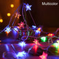 USB/Batterie Betrieben Stern String Lichter LED Lichterkette Weihnachten Girlande Für Party Hochzeit Startseite Außen Terrasse Dekoration