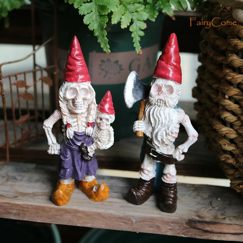 Miniature Fairy Garden Gnomes Figurines Set Resin Animals Mini Small Funny Dwarf Decorations Statues Ornaments Collection Indoor - PST PS Tradings