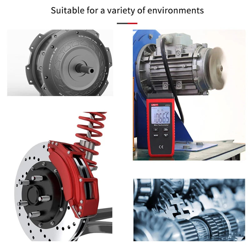 UNI-T Mini Digital Laser Tachometer UT373 Non-Contact Tachometer RPM Range 10-99999RPM Tachometer Odometer Backlight