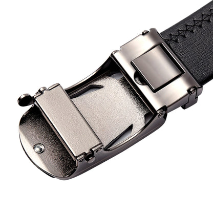 2024 automatische Schnalle männliche Gürtel hochwertige Mode Herren Gürtel Luxusmarke Echt leder Business Casual Strap für Männer