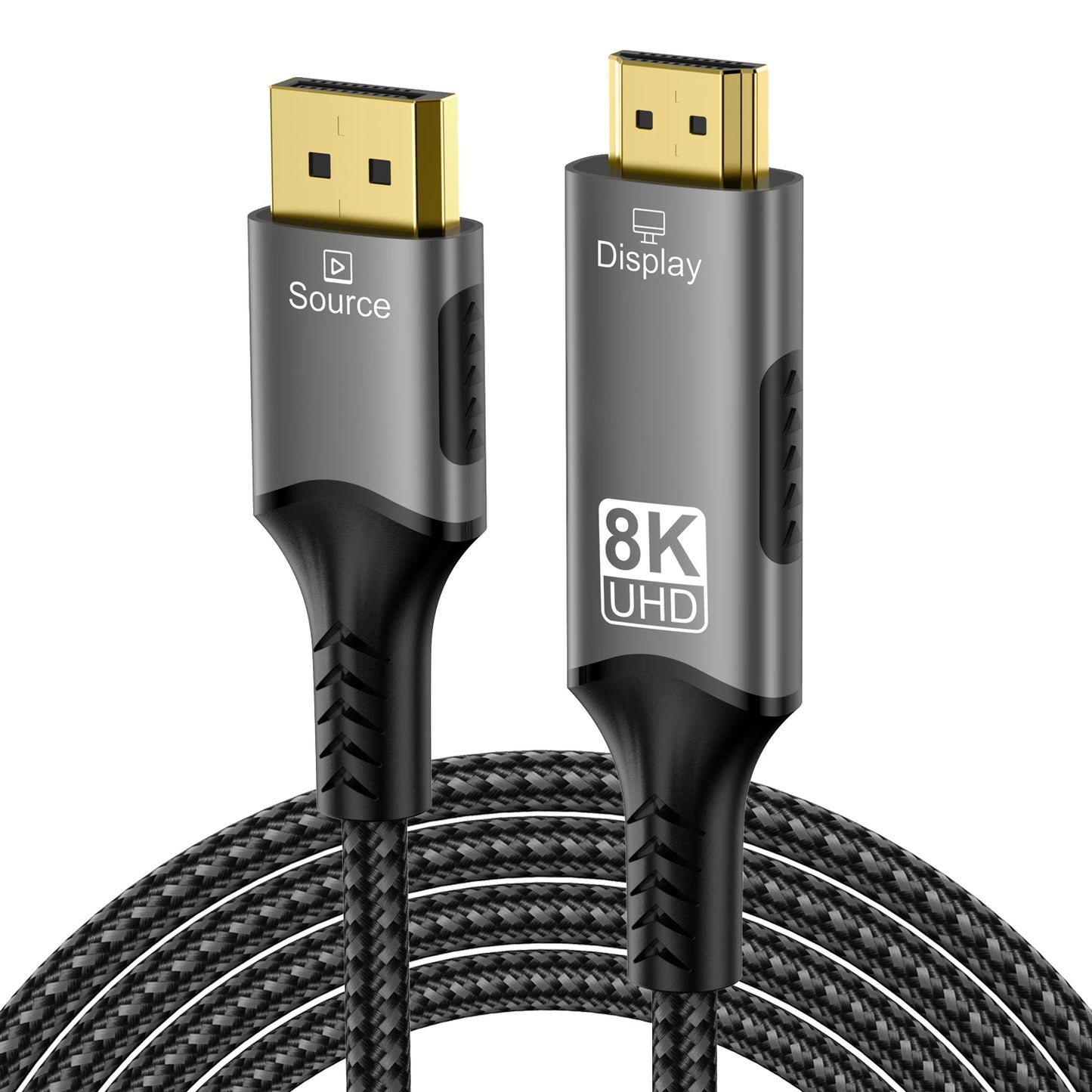 8k dp zu hdmi 2,1 kabel audio video konverter uni direktion aler adapter 8k @ 60hz 4k @ 120hz für hdtv projektor laptop monitor