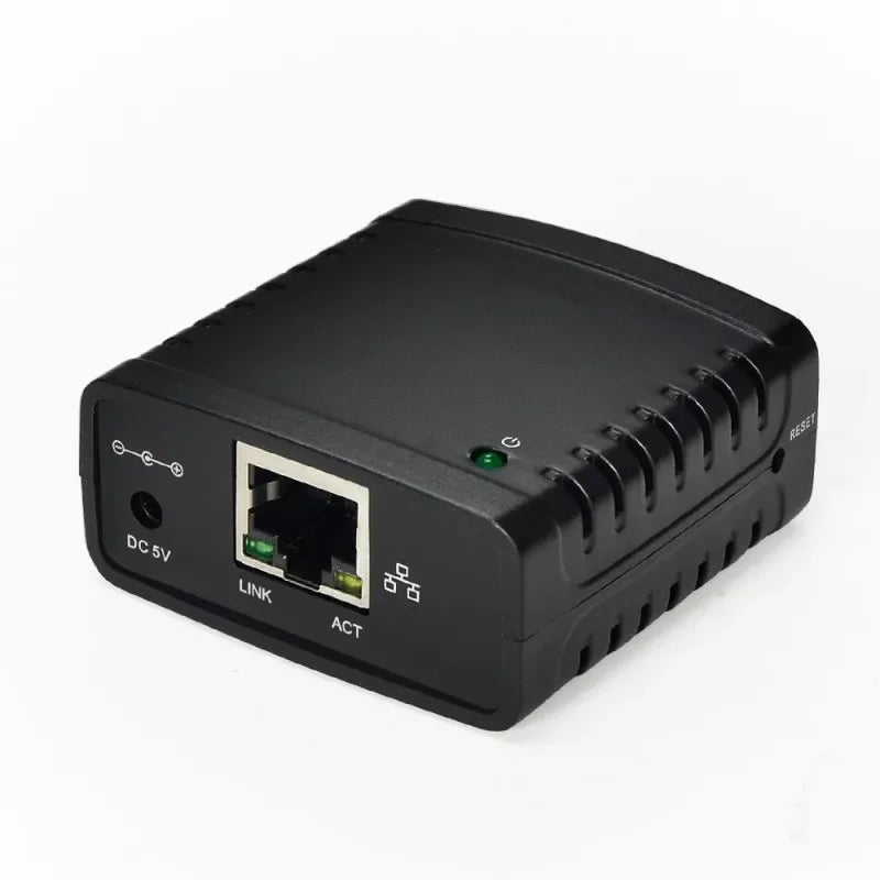 USB 2.0 Port LPR Printer Server MFT Print With 10/100Mbps Ethernet Port Sharing a LAN Networking Printer Adapter